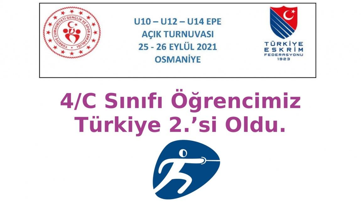 U10 - U12 - U14 Epe Açık Turnuvası'nda Öğrencimiz Türkiye 2.'si Oldu